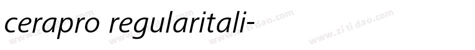 cerapro regularitali字体转换